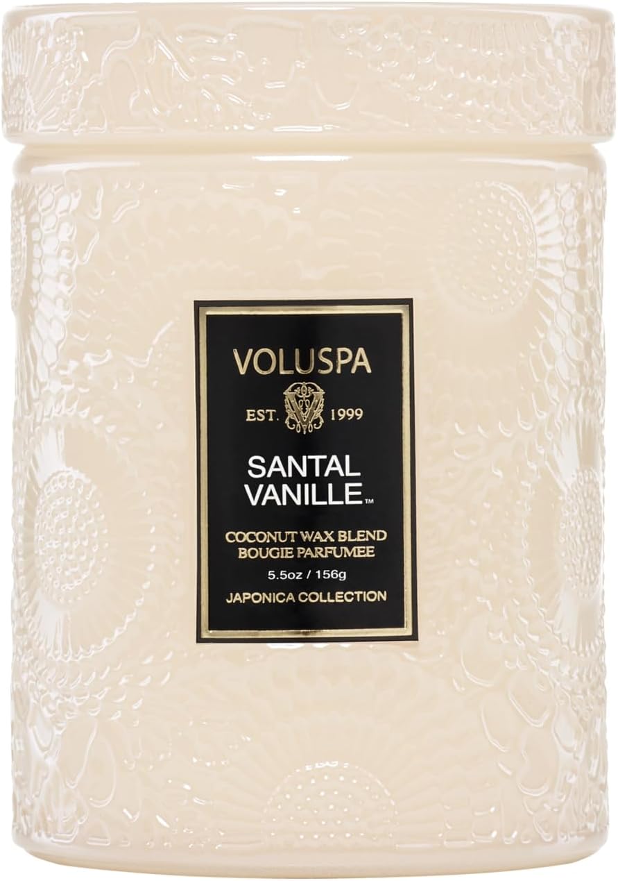Voluspa Baltic Amber, Small Candle Jar, 5.5 oz, 50 Hour Burn Time, Coconut Wax for Clean Burning, Handcrafted in the USA
