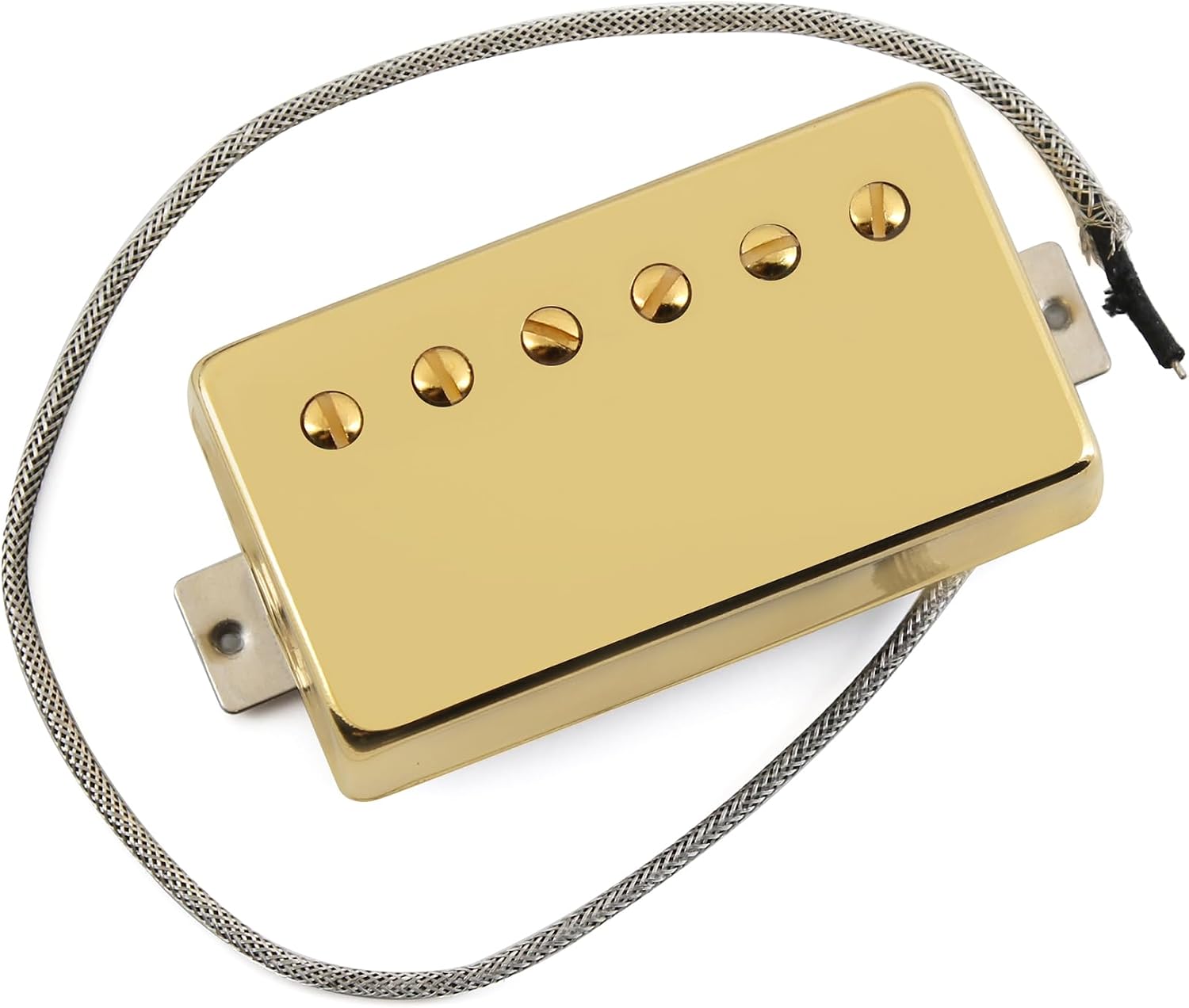 FLEOR Alnico5 Guitar Humbucker Pickup Set Chrome Bridge & Neck Pickups Compatible with LP style Guitar Part
