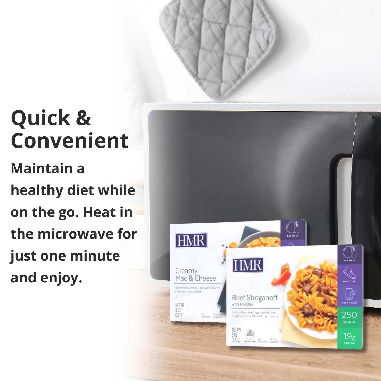 HMR Variety Entrée Meals Pack, 5 Ready-to-Eat Favorites | Entrée Variety Pack – Assorted Ready Meals – Microwave-Friendly – 5 Meals – Shelf Stable
