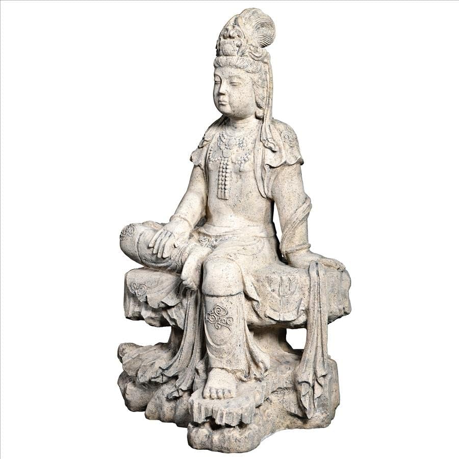Design Toscano Neolithic Style Gaia Earth Mother Woman Indoor/Outdoor Garden Statue, 40 inches tall, Cast Stone Resin, Rough Stone Finish