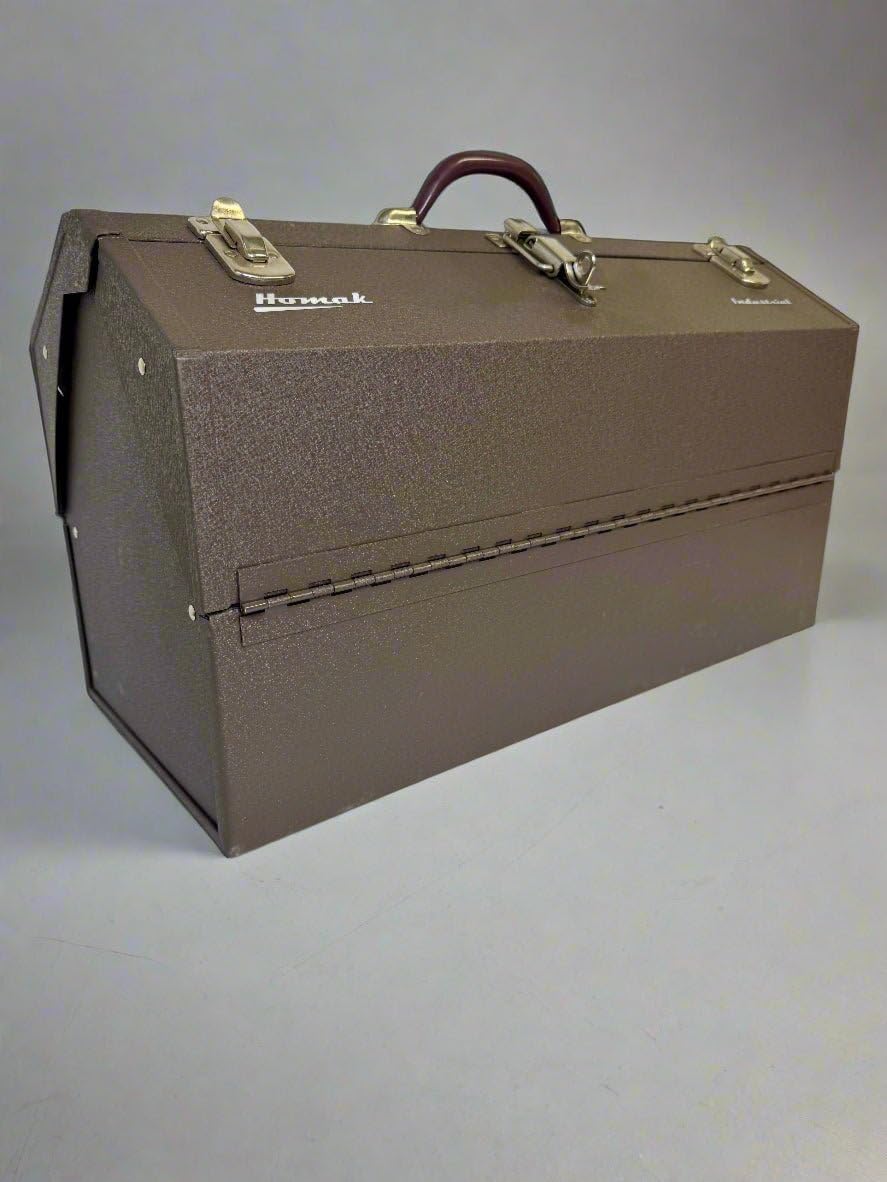 Homak Industrial 18-Inch Cantilever Steel Toolbox, Brown Winkle Powder Coat, BW00210180