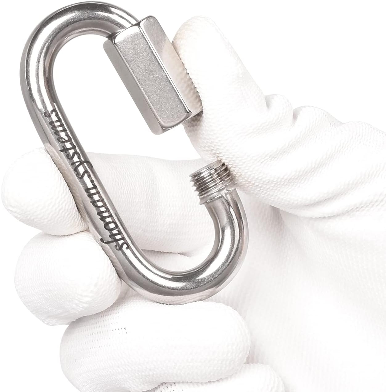 SHONAN Heavy Duty Marine Chain Quick Links, Stainless Steel Chain Connectors, Corrosion Resistant Locking Carabiners