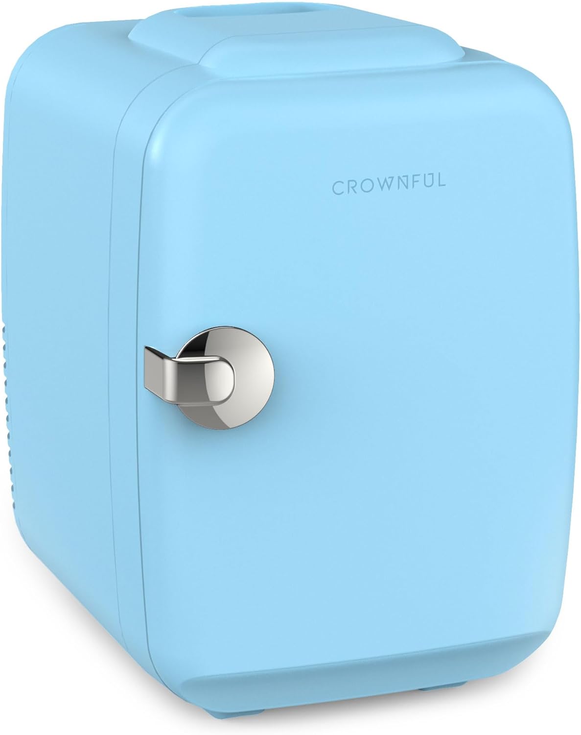 CROWNFUL Mini Fridge, 4 Liter/6 Can Portable Cooler and Warmer Personal Refrigerator for Skin Care, Cosmetics, Beverage, Food, Great for Bedroom