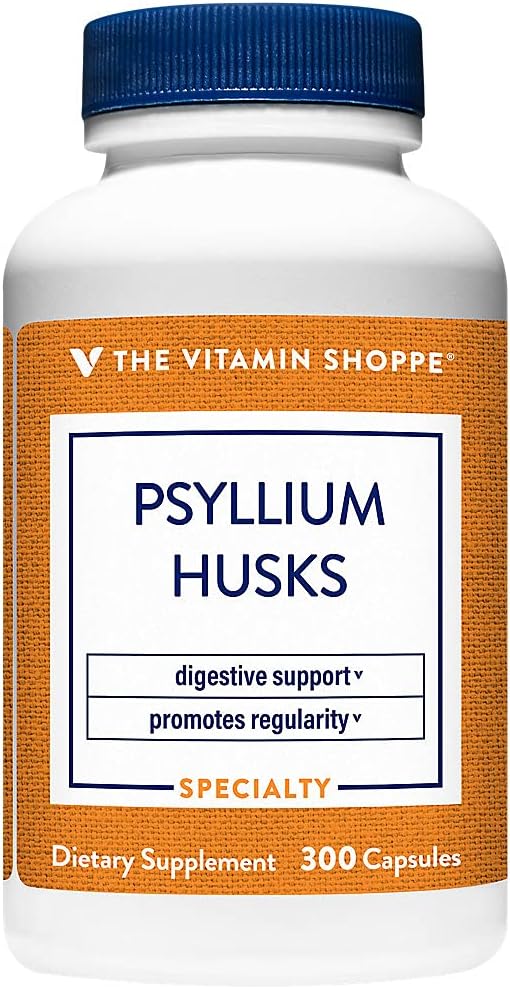The Vitamin Shoppe Psyllium Husks Plantago Ovata Fiber Supplement (300 Capsules)