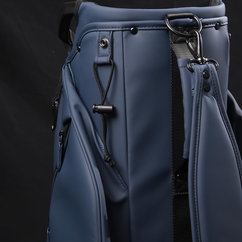 14-Way Full Length Dividers Golf Cart Bag - Waterproof Synthetic Leather Golf Bag with 15 Pockets, Durable Golf Club Bag for Men & Women, Available in Black, Blue, Gray