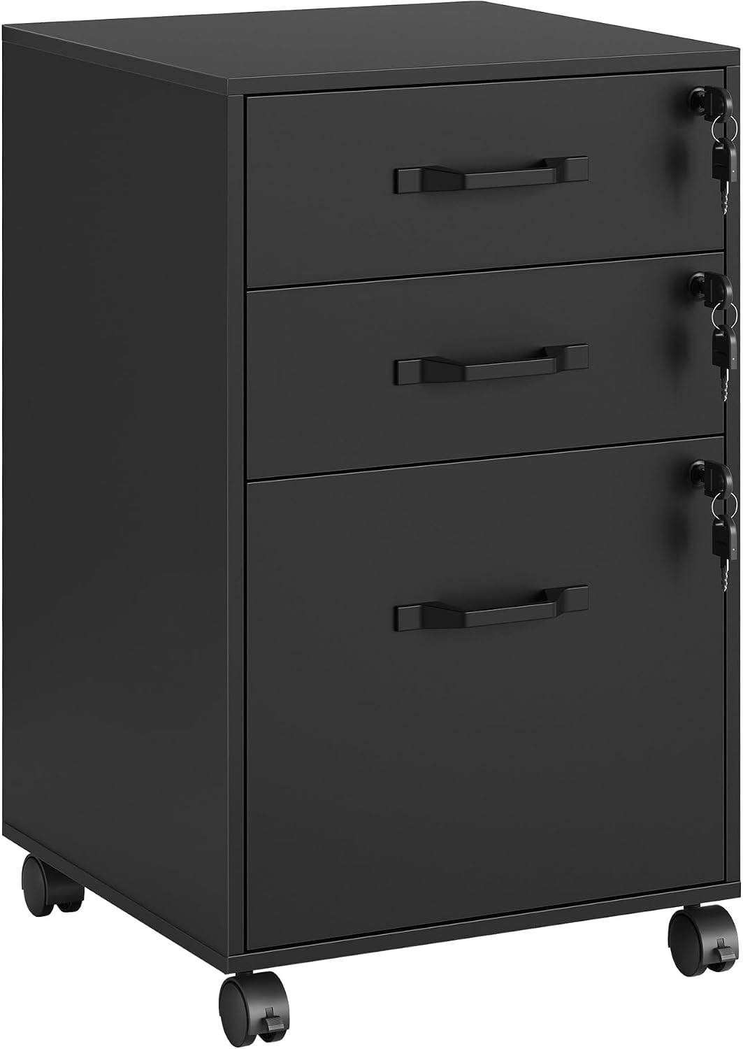 VASAGLE Mobile File Cabinet, Black UOFC084BC01S