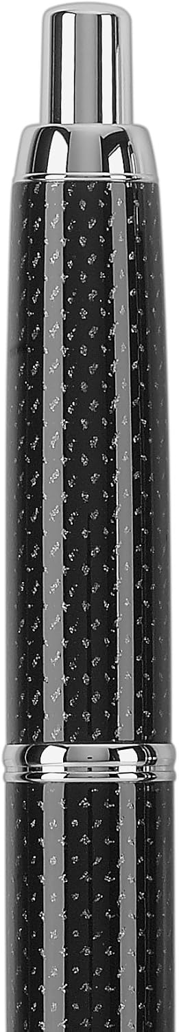 PILOT Vanishing Point Collection Refillable & Retractable Fountain Pen, Matte Black Barrel, Blue Ink, Fine Nib (60580)