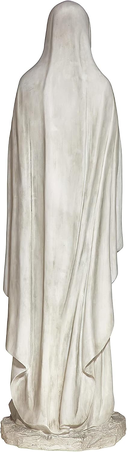 Design Toscano KY1314 Life Size Blessed Virgin Mary Statue,antique stone
