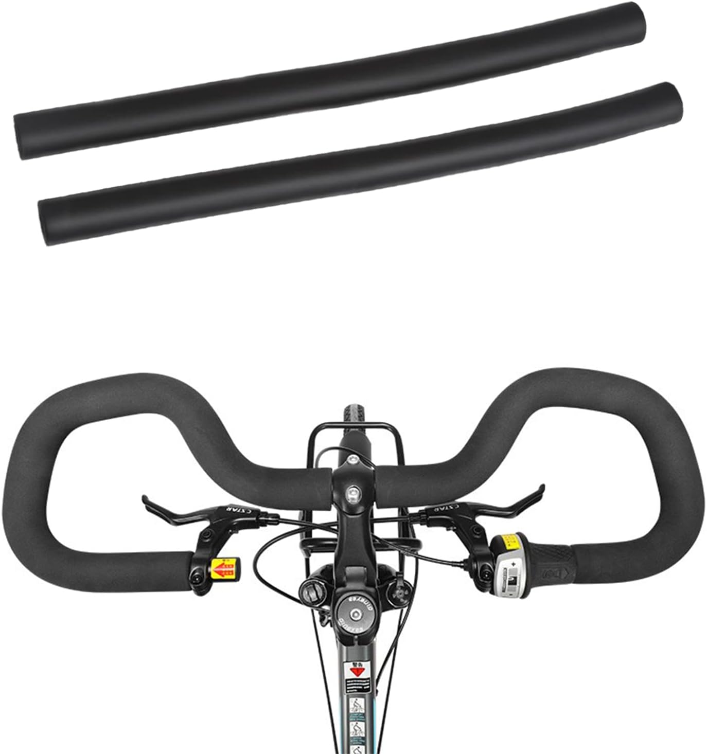 Bicycle Handlebar Grips Cover Racing Bike Sponge Foam Rubber Tube 2pcs | Flexible Cuttable Handlebar Cover Foam Grips Inner Diameter 21mm/0.83inch