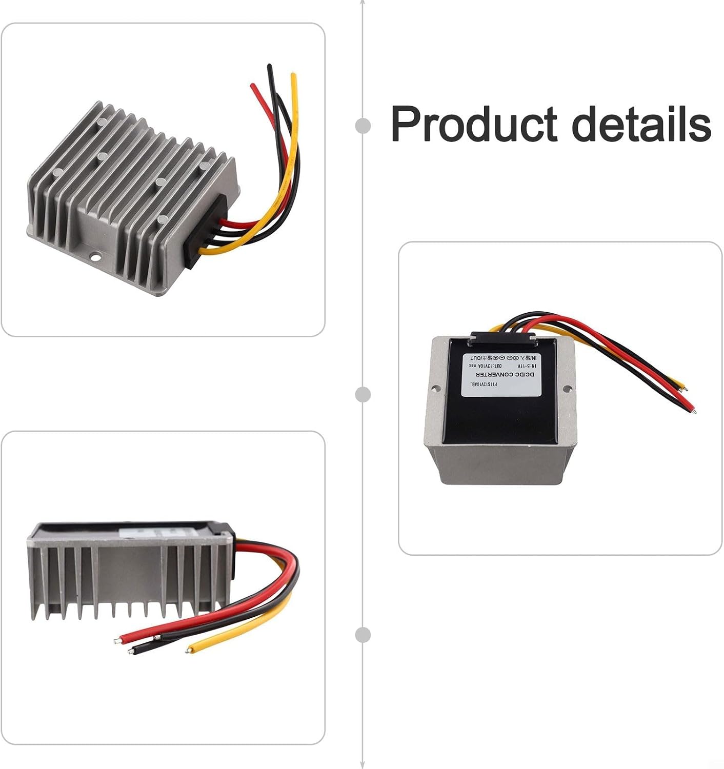 DC 6V 5-11V to 12V 10A Step Up Converter, for Automotive Marine RV Golf Cart LED System