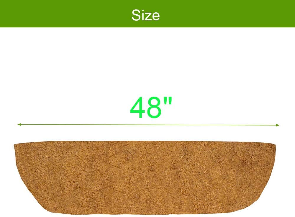24 Inch Coconut Liners for Planters,Horse Trough Coco Liners for Window Box/Hanging Trough Planter