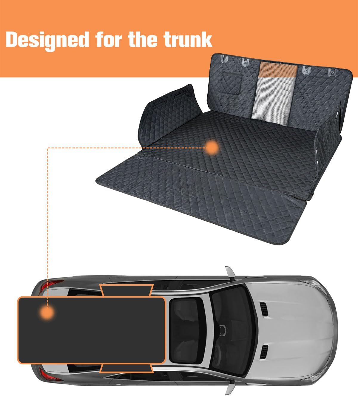 PETICON SUV Cargo Liner for Dogs, Trunk Cover with Bumper Flap Protector
