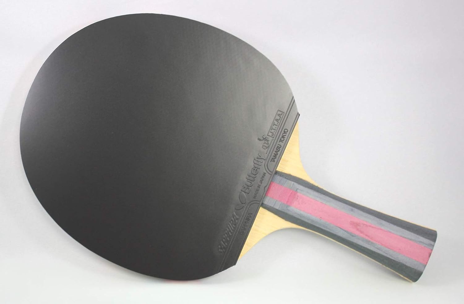 Butterfly Nakama S-7 Table Tennis Racket – Professional ITTF Approved Butterfly Ping Pong Paddle – Sapphira Table Tennis Rubber and Thick Sponge