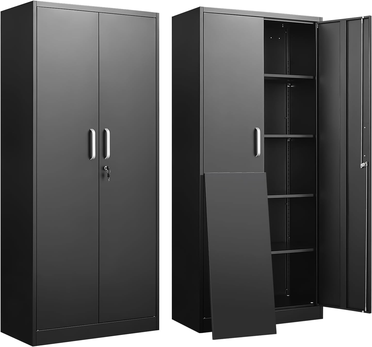 Guizeeopo 3 Drawer File Cabinet with Lock, File Cabinets for Home Office,Under Desk Cabinet, Locking File Cabinet for A4/Letter/Legal, Fully Assembled Expect Casters, Matte White