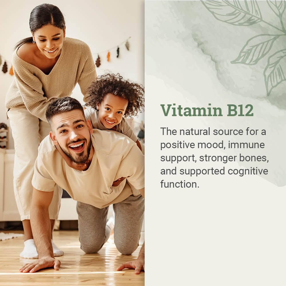 Earth Harmony Naturals Organic Vegan Vitamin B12 Sublingual Liquid Supplement - 2500mcg Methylcobalamin Drops for Natural Energy, Metabolism Health and Immune System Support - 1 Fl Oz