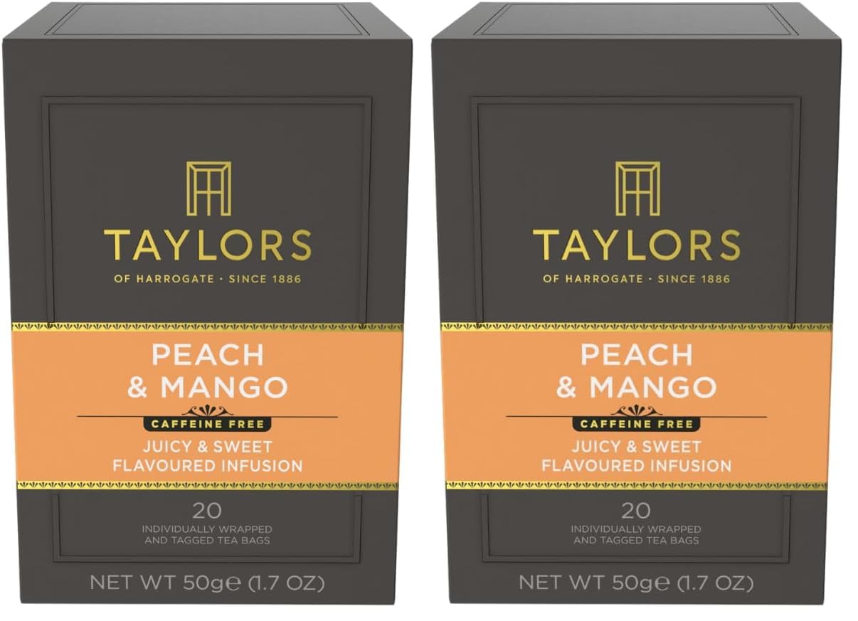 Taylors of Harrogate Green Tea with Lemon, Individually Wrapped Bags, 20 Count (Pack of 1), Citrussy, Mellow and Light, Caffeinated, Enjoy Hot or Iced, 20 Teabags