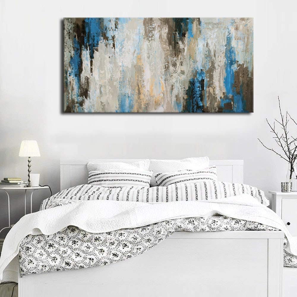 arteWOODS Ocean Wave Canvas Wall Art Beach Sunset Pictures Coastal Nature Artwork Blue Sea Painting Prints for Living Room Bedroom Home Office Decoration 20" x 40"