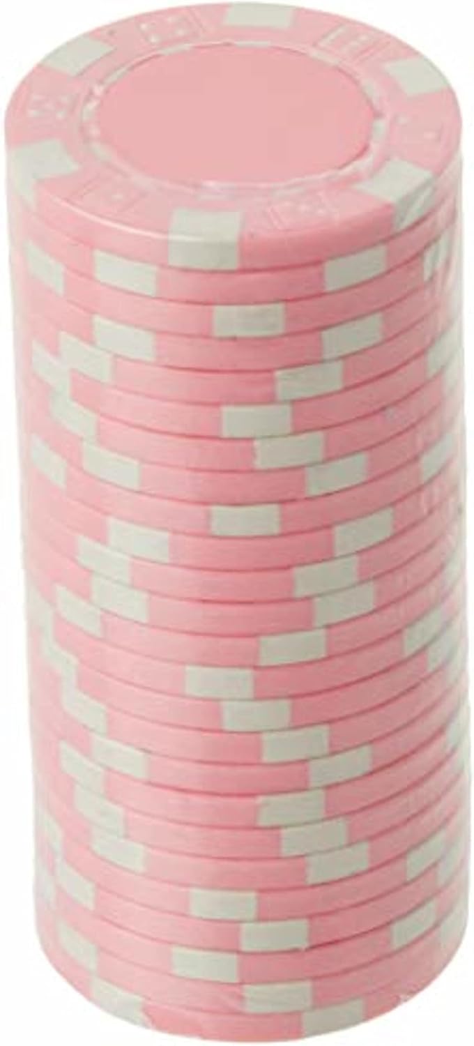 Brybelly 50 Clay Composite Striped Dice 11.5 Gram Poker Chips