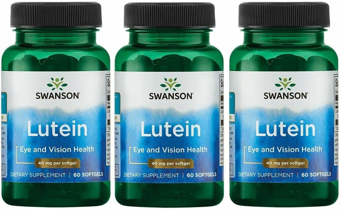 Swanson Lutein Eye Vision Retina Macula Health Supplement 40 mg 60 Softgels Sgels