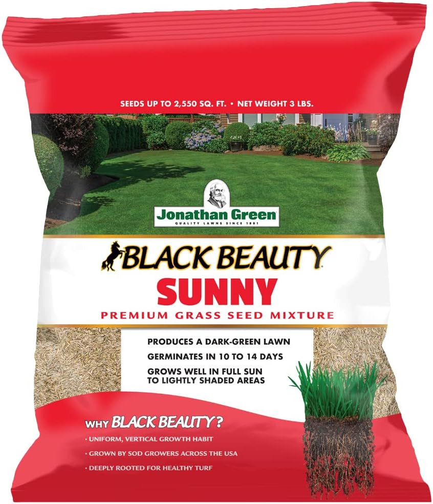 Jonathan Green (10895) Black Beauty Sunny Grass Seed - Cool Season Lawn Seed (1 lb)