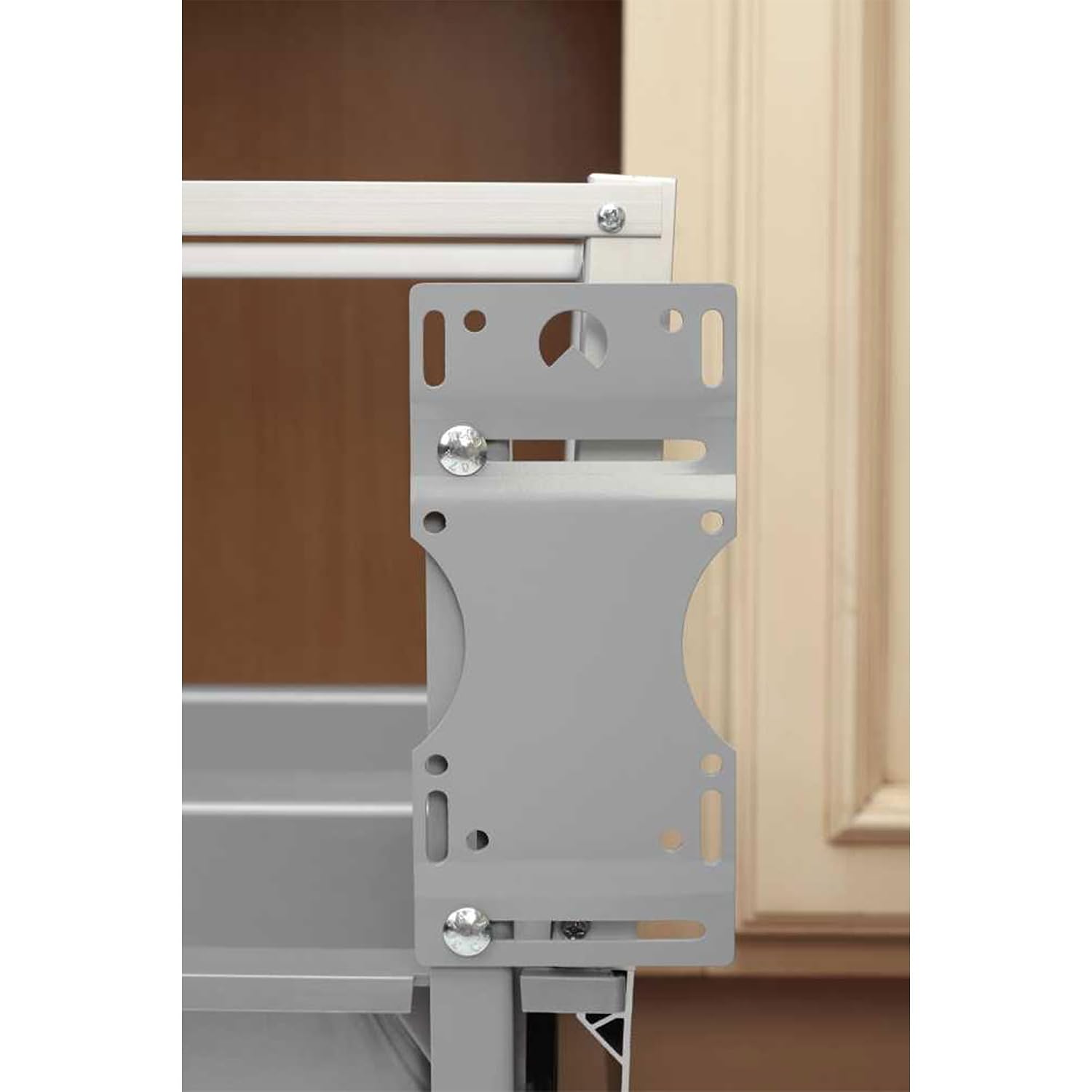 Rev-A-Shelf Double 50 Qt Pull Out Trash Can w/Soft-Close for Base Kitchen Cabinets, Min Opening Width of 15.75", Silver, 5149-2150DM-217