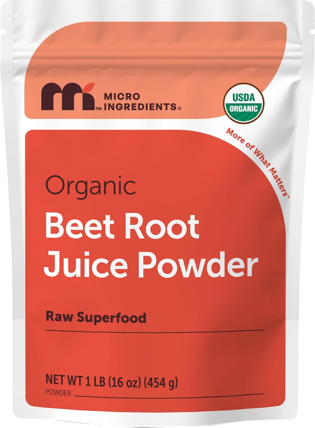 Micro Ingredients Organic Beet Root Juice Powder, 1 Pound | Water Soluble, Raw Beet Supplement | Powder Drink Mix for Smoothies & Recipes | Non-GMO