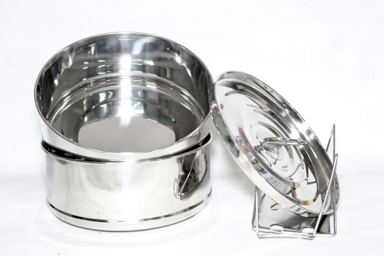 Stackable Stainless Steel Insert Pans - Inserts for Instant Pot - Pan for Instapot - Accessories for Instant Pot- FITS 6 QT and Above - Single Size - Pressure Cooker Steamer Pan Accessories