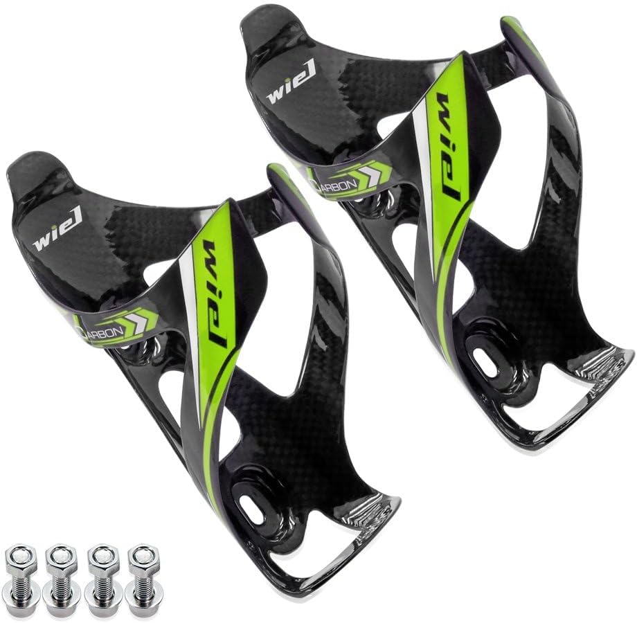 Wiel Full Carbon Fiber Bicycle Bike Light Drink Water Bottle Cage Holder
