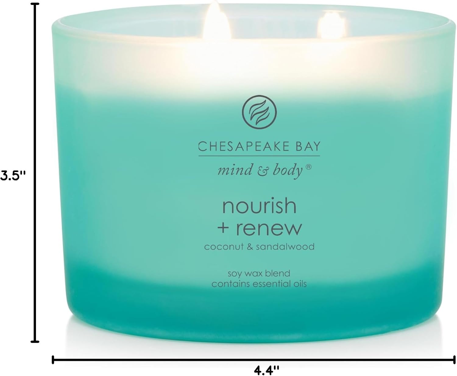 Chesapeake Bay Balance + Harmony Scented Candle Water Lily Pear Fragrance 50 Hours Burn Time Warm & Decorative Soy Wax Blend