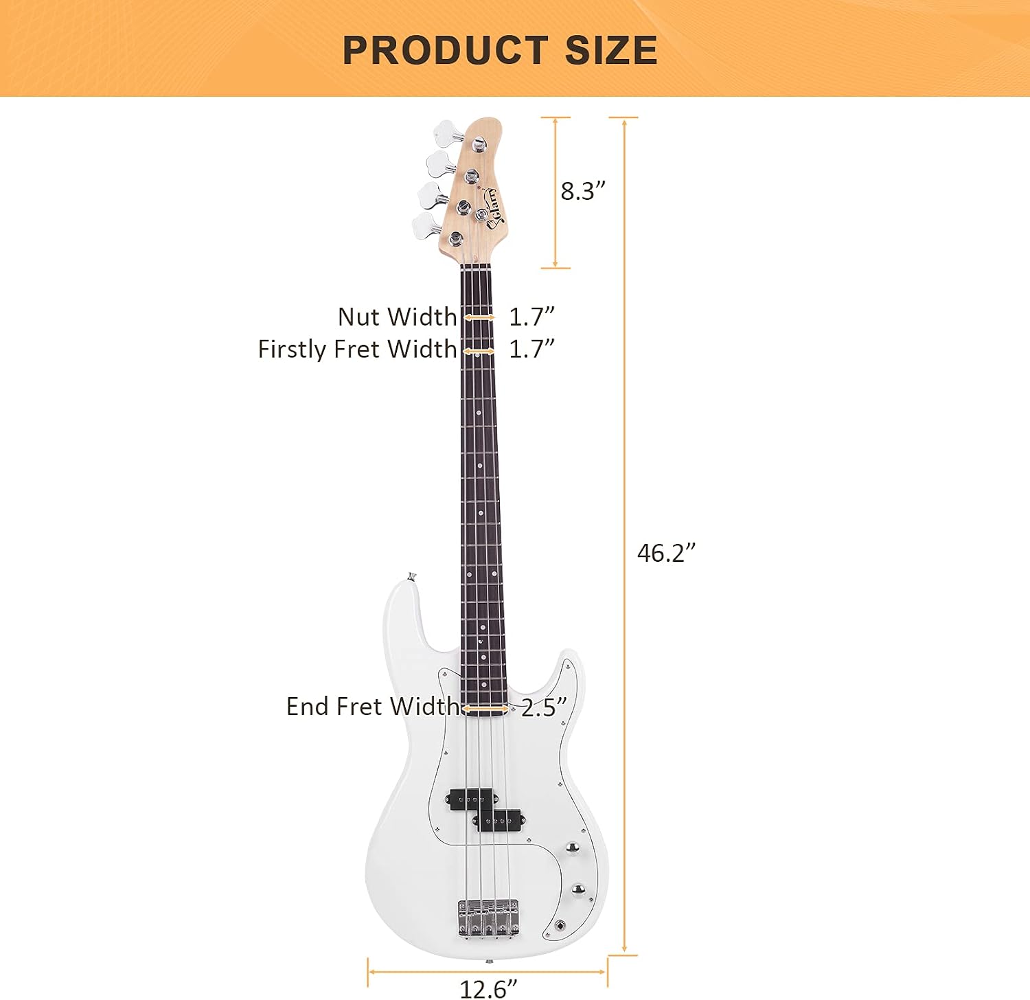GLARRY Full Size Electric Bass Guitar Beginner Kit 4 String Exquisite Basswood Bass with 20W AMP, Cable, Strap, Bag and Accessories (Transparent Blue, 39"Right Handed)