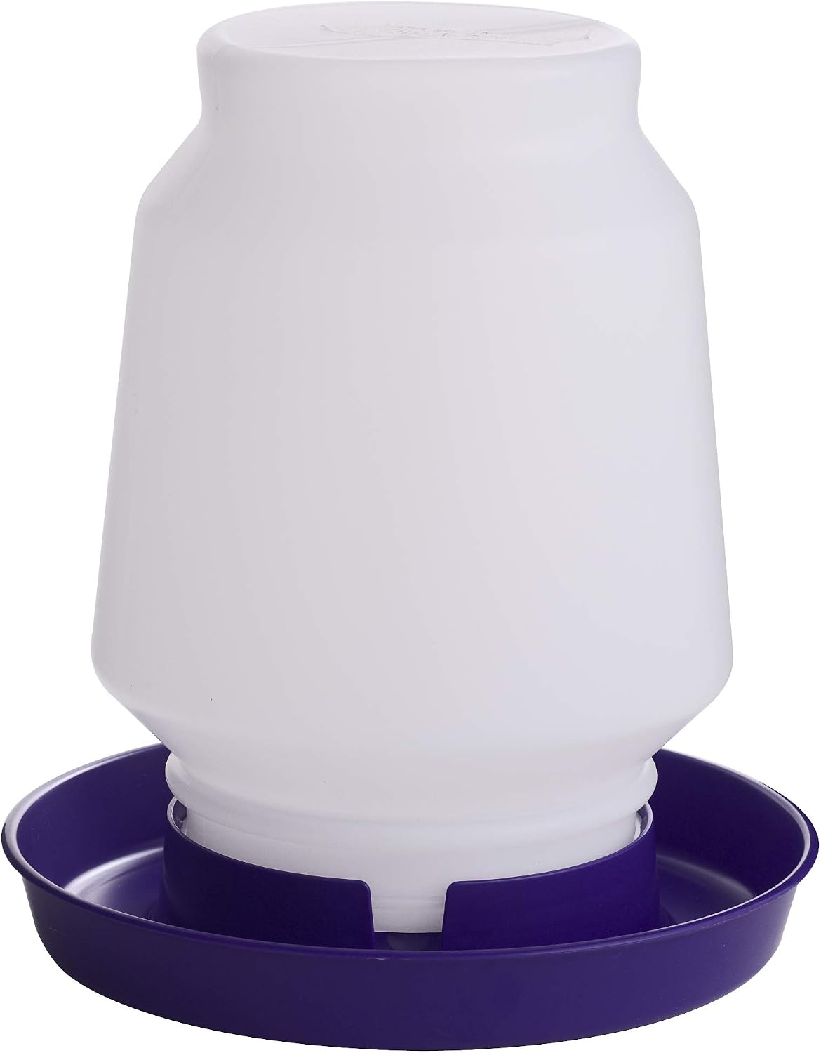 Little Giant® Complete Plastic Poultry Fount | Heavy Duty Plastic Gravity Fed Water Container Jar | Waterer for Chickens, Turkeys, Ducks & More | Made in USA | 1 Gallon | Red