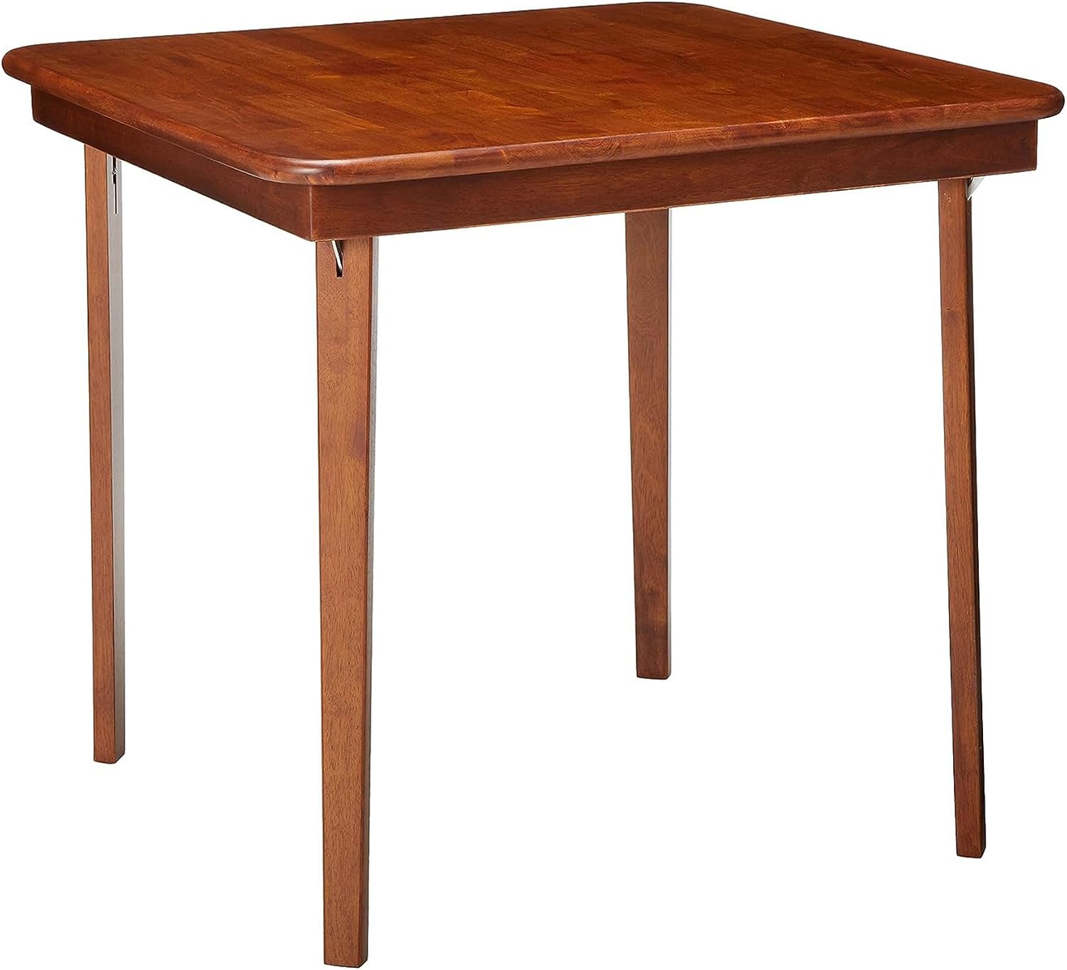Stakmore Classic Straight Edge Square Wood Folding Table, 32x32, Oak | Foldable Card Table, Wooden Tabletop Furniture for Cards, Board Games & Dining