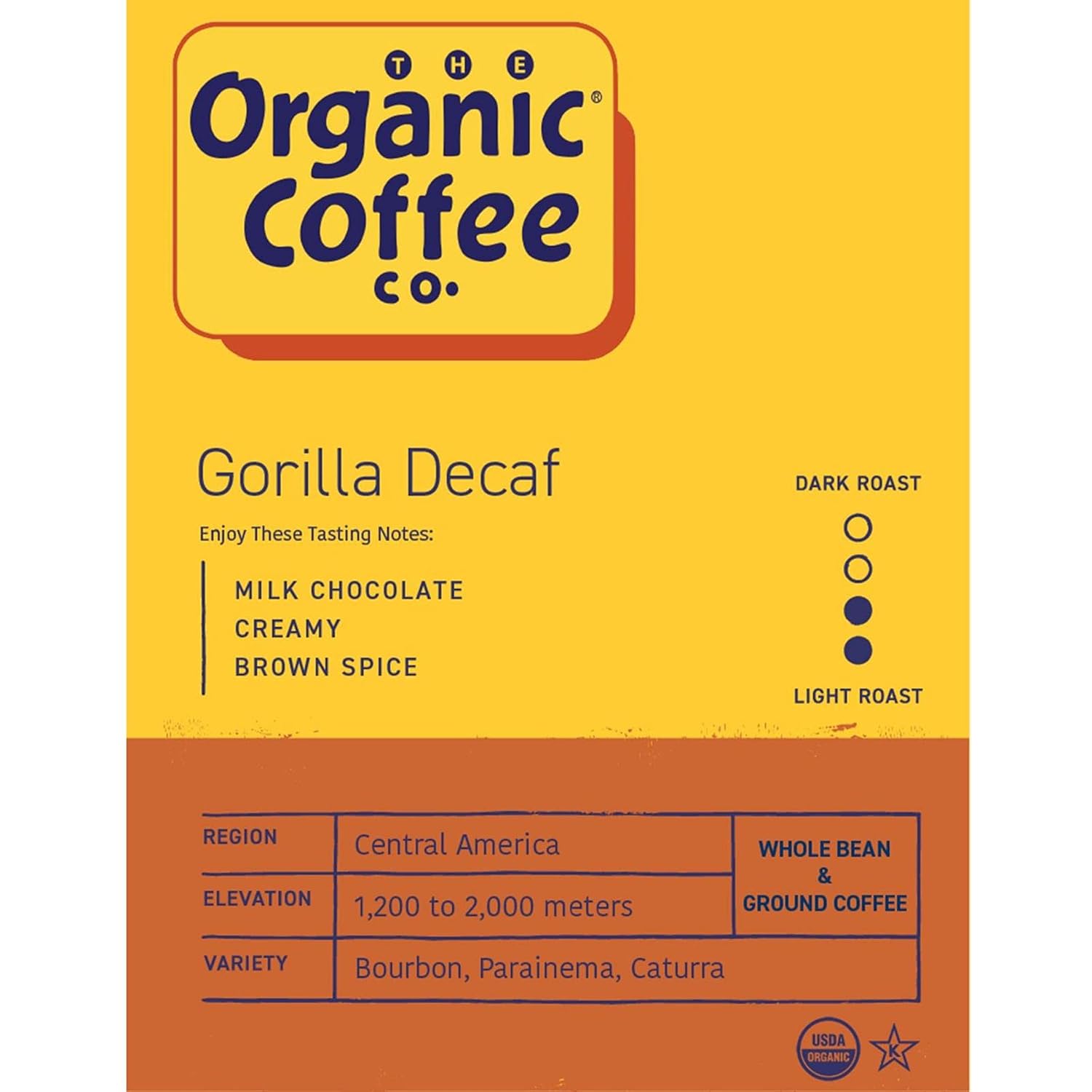 The Organic Coffee Co. French Roast Whole Bean Coffee, 2 lb bag