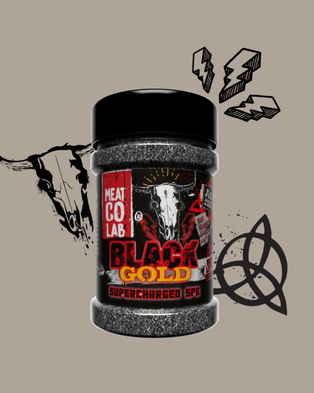 Angus & Oink | Dirty Cow Beef BBQ Rub | Bold Flavour for Brisket & Beef Ribs | Perfect for Low & Slow BBQ | Coffee-Infused Bark Maker | Gluten-Free | 220g