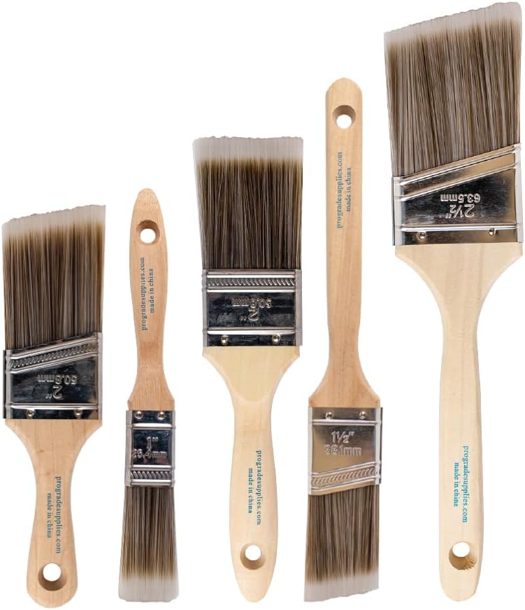 Pro Grade Paint Brushes, Paint Brush Set for Walls, Trim & Stain, 5-Piece | Interior & exterior | Cabinets, doors, furniture