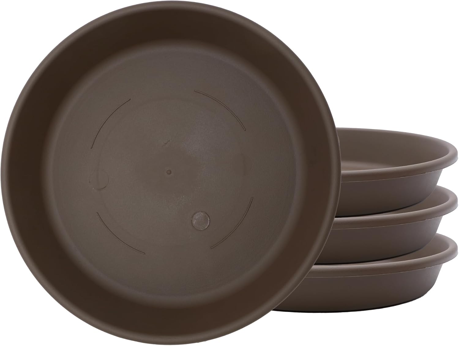 The HC Companies 14 Inch Round Plastic Classic Plant Saucer - Indoor Outdoor Plant Trays for Pots - 14"x14"x2.5" Sandstone