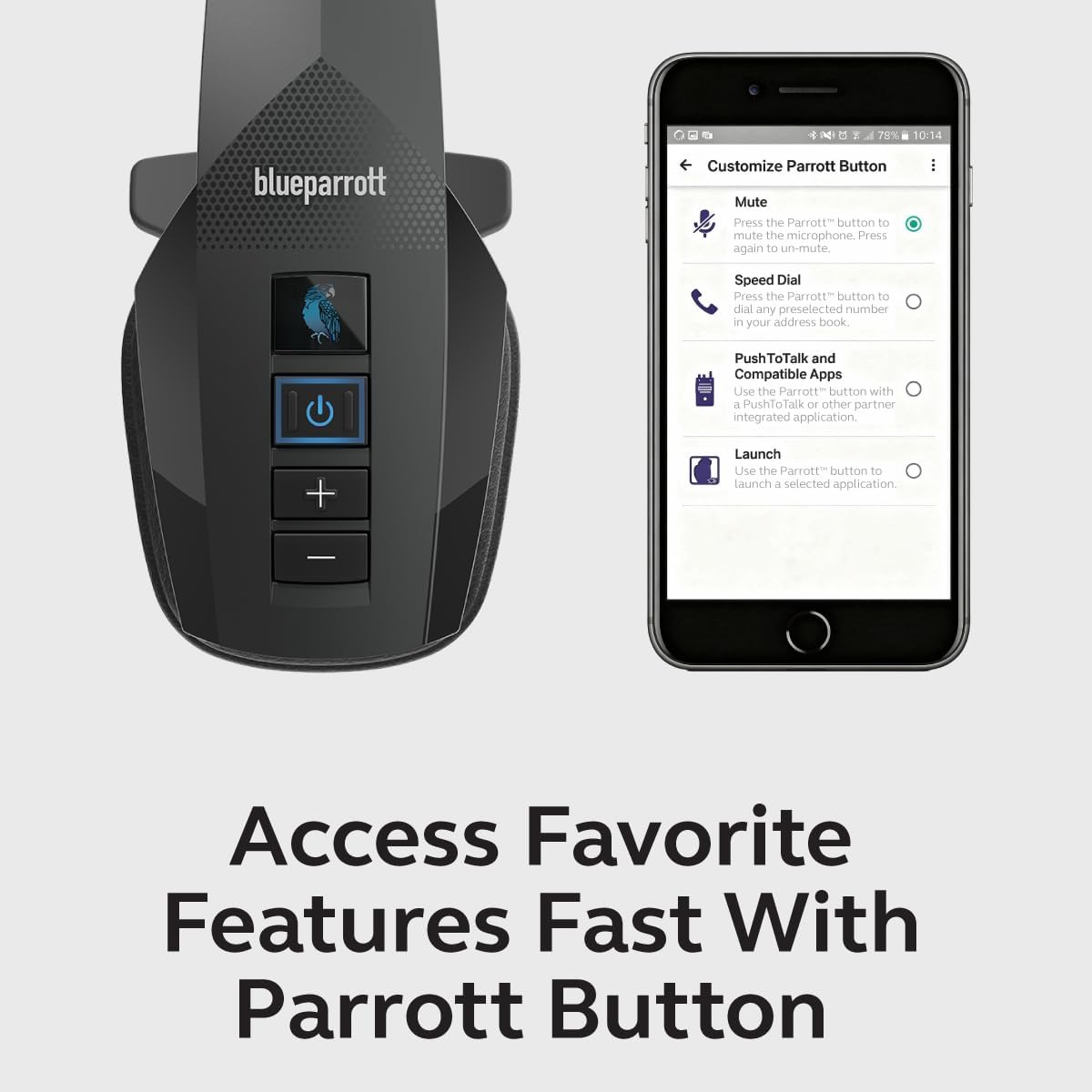 BlueParrott B350-XT Noise Cancelling Bluetooth Headset - Updated Design with Industry Leading Sound & Improved Comfort