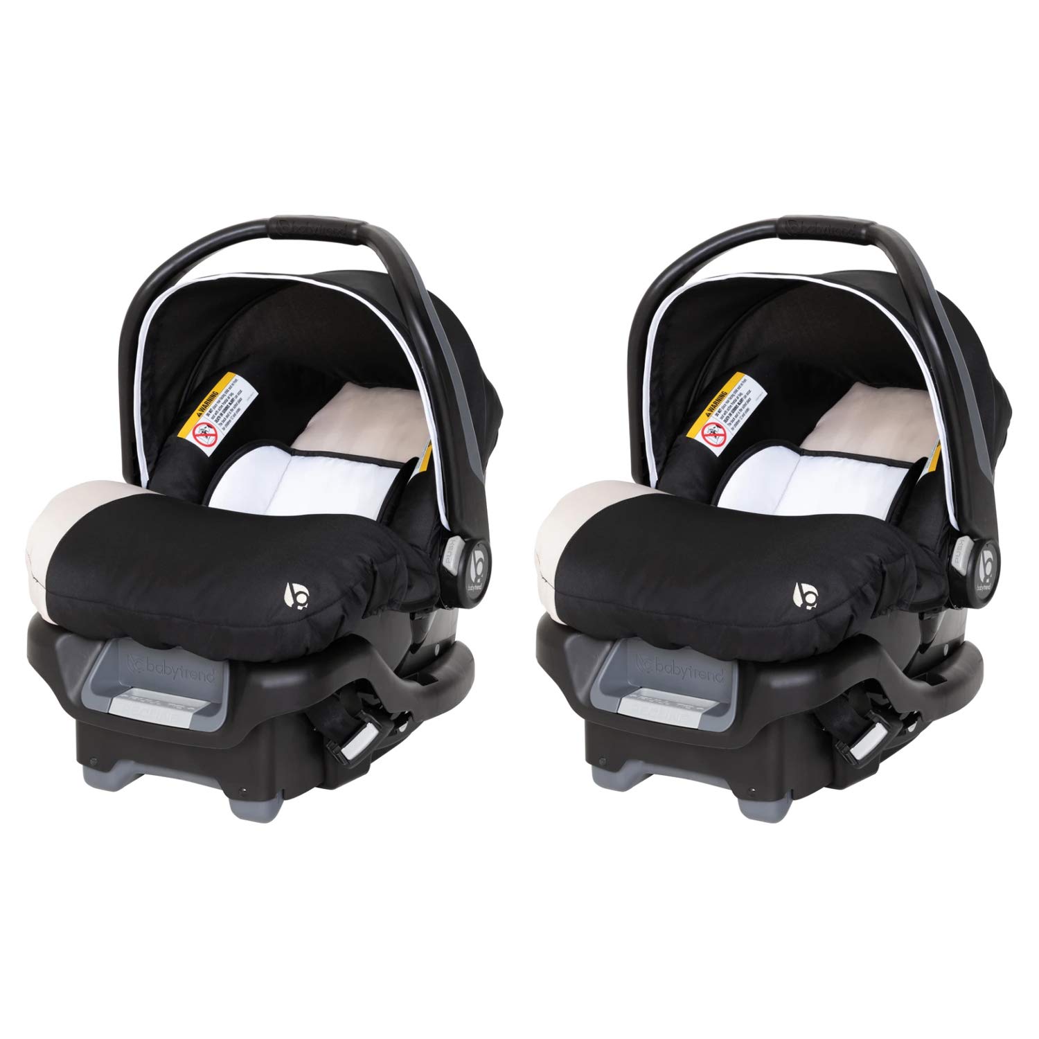 Baby Trend Ally Newborn Infant Car Seat Carrier with Harness, Khaki, 2-Pack