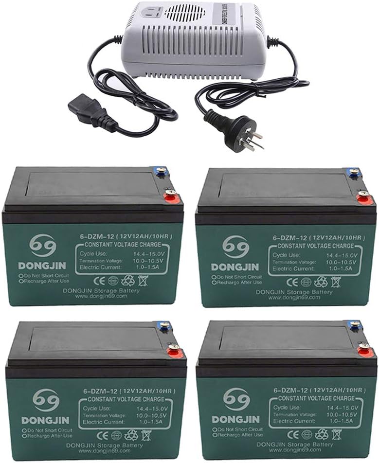 4Pcs 12V 12Ah 6-DZM-12 Motorcycle Rechargeable Battery for Buggy Bike Scooter Go Kart ATV Pit Dirt Bike
