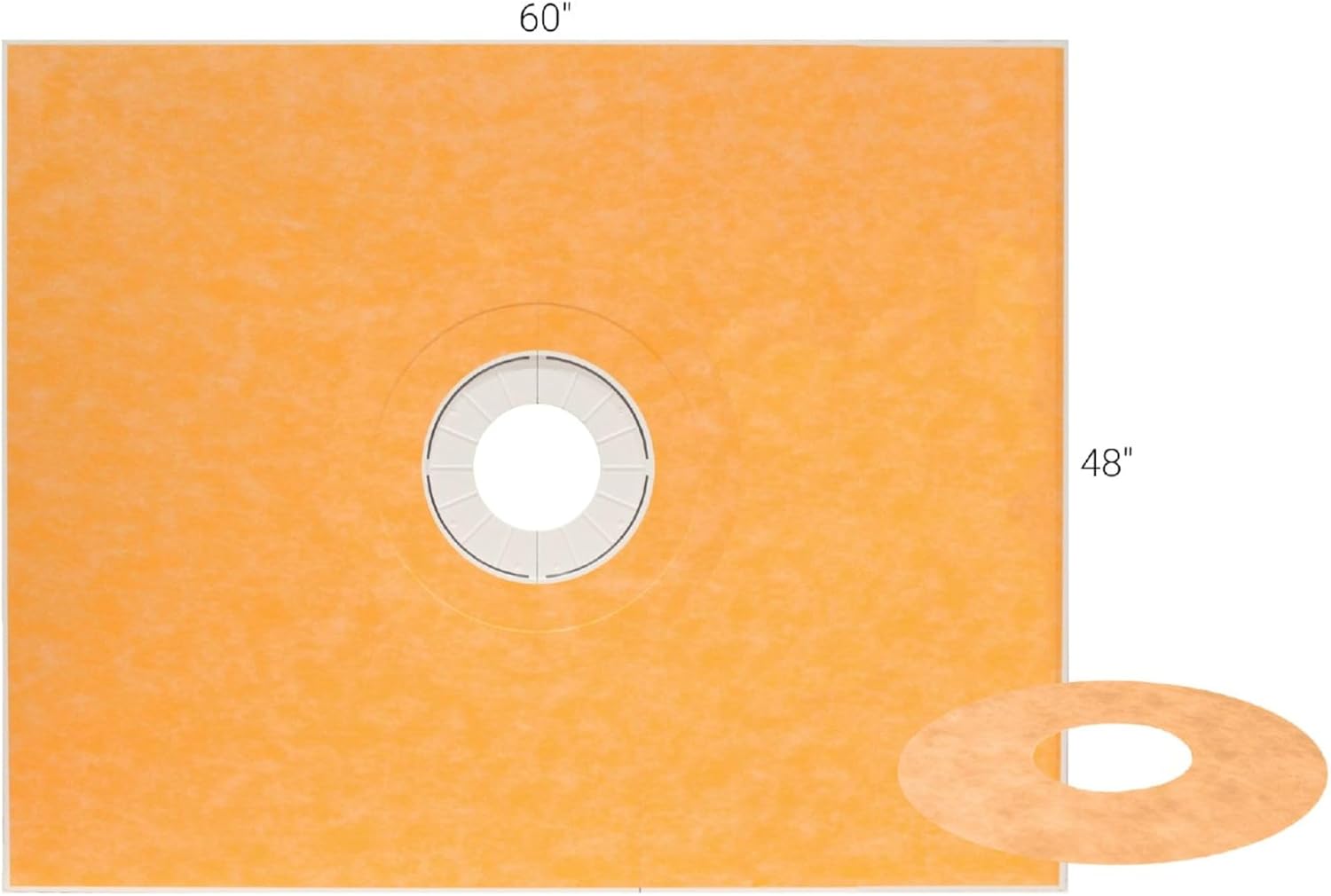 Schluter Kerdi Prefabricated Sloped Shower Tray - Waterproof, Ready to Tile - Lightweight Polystyrene, 48" Length, 60" Width
