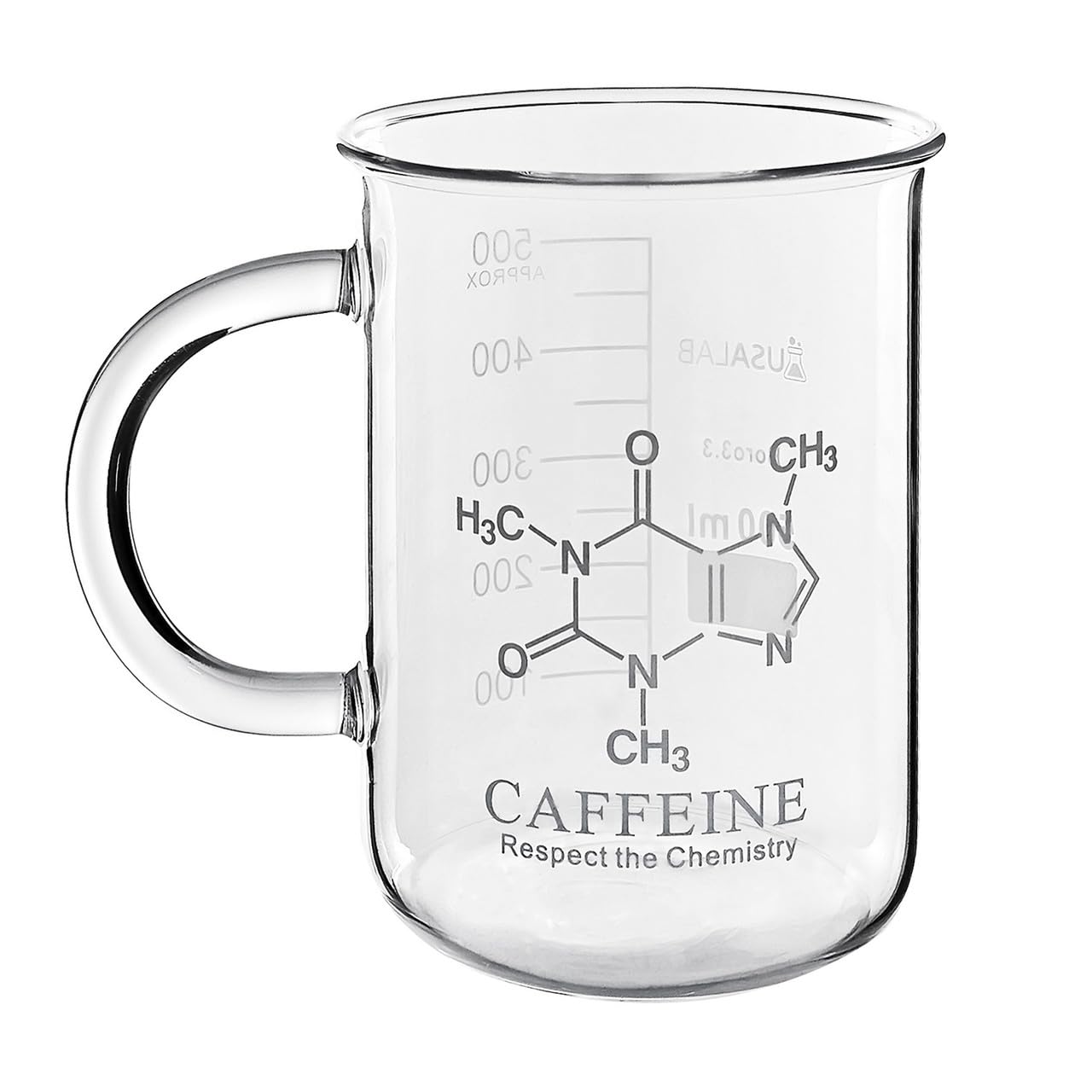 500ML Coffee Mug Beaker Borosilicate 3.3 - USAlab