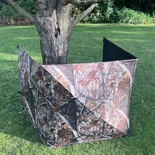 THUNDERBAY Pop Up 3 Sided Ground Blind for Deer Duck Turkey Hunting, Portable Quick Setup Lightweight 3 Panels Deer Hunting Blind