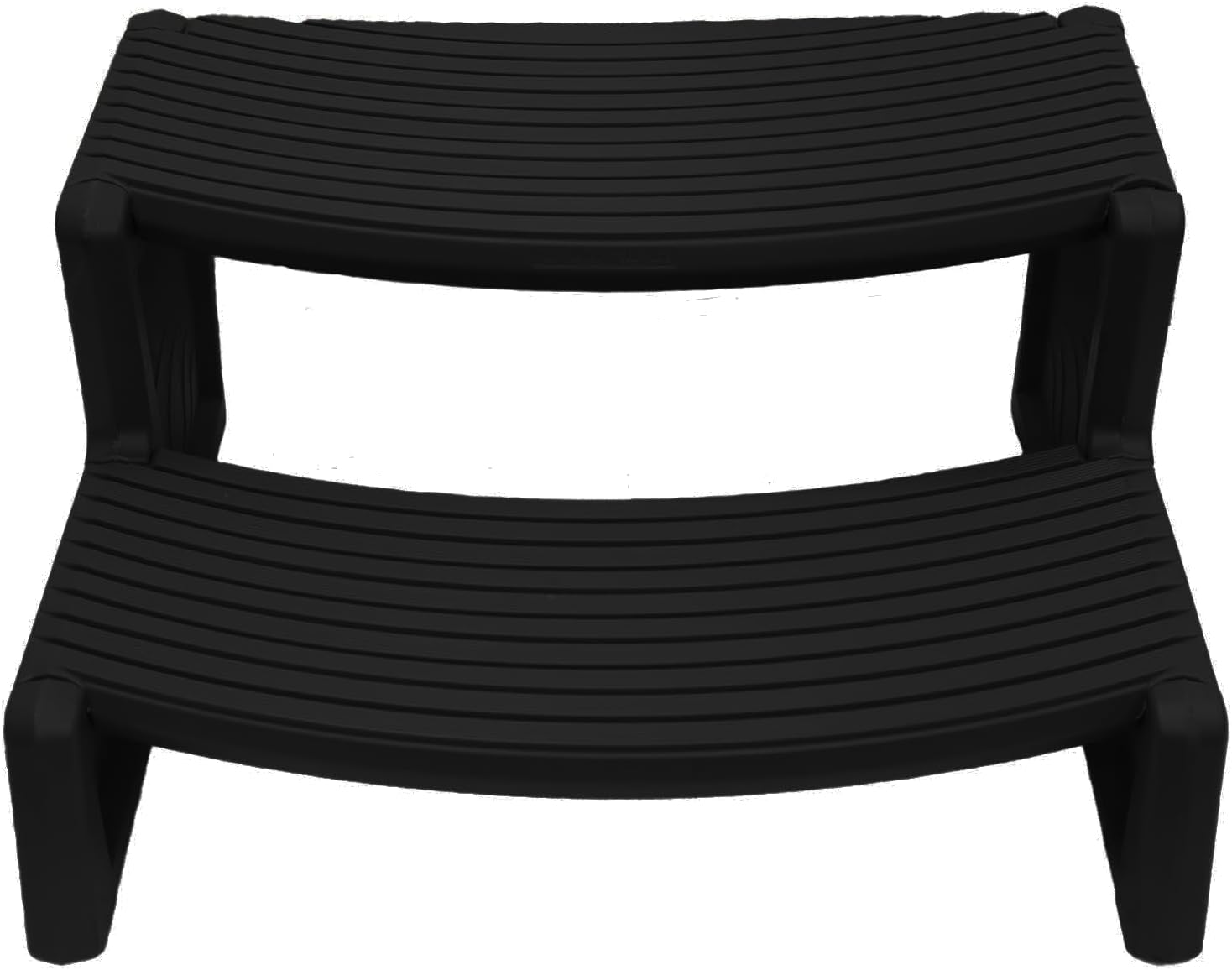 Confer Plastics Resin Multi Purpose Outdoor Non Slip Portable Spa and Hot Tub Handi-Step Deck Patio Steps Accessories, Charcoal Grey