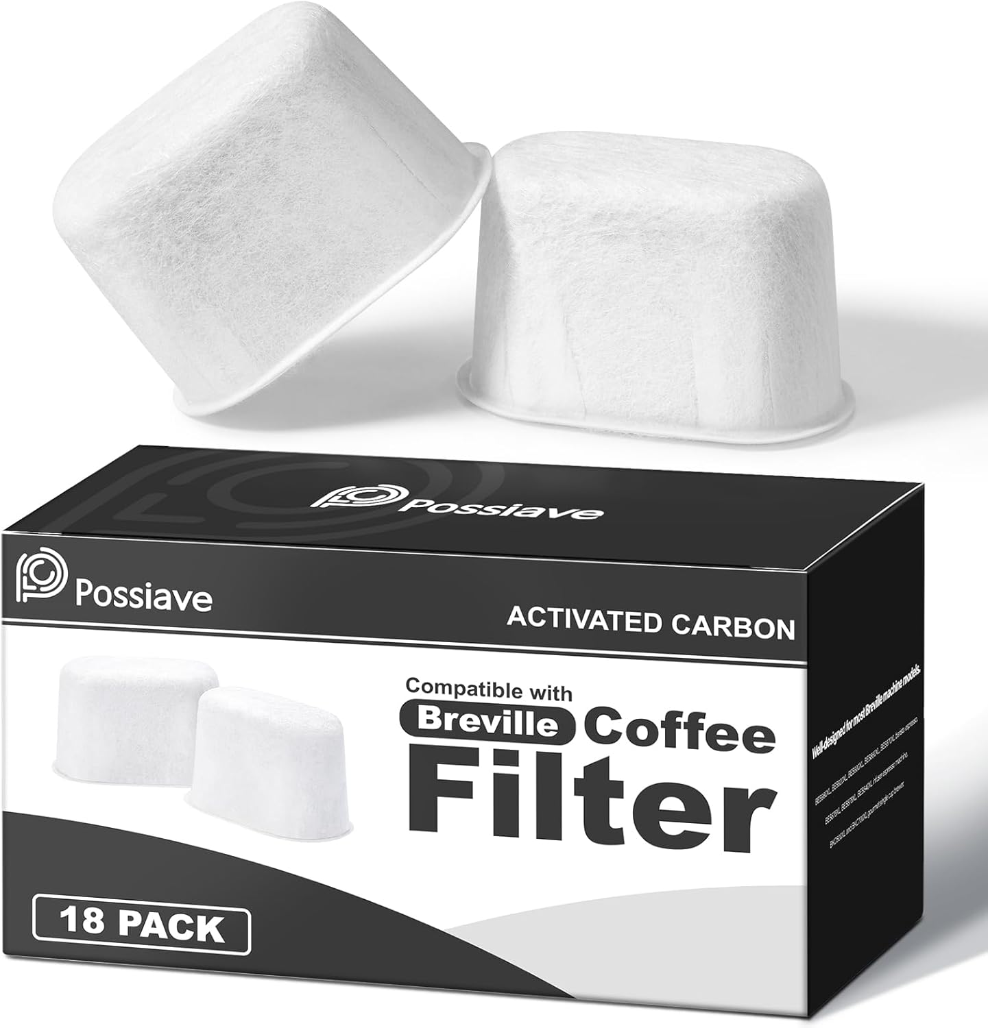 Possiave 12-Pack Water Filters Compatible with Breville BWF100 Machines