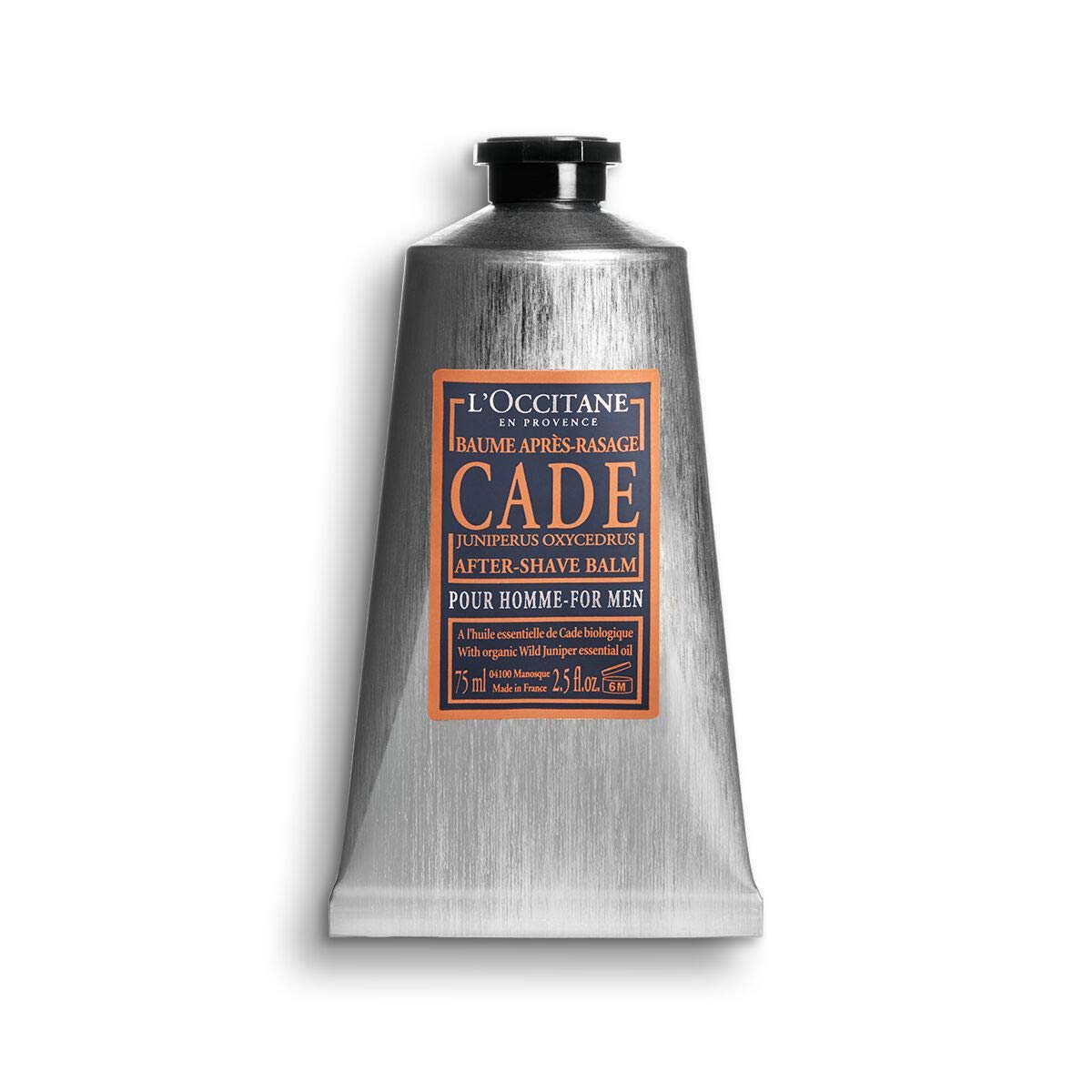L'Occitane Comforting After-Shave Balm for Men, Cade, 2.5 Fl Oz | Post-shave hydration, soothing daily moisturizer, essential oils, made in France