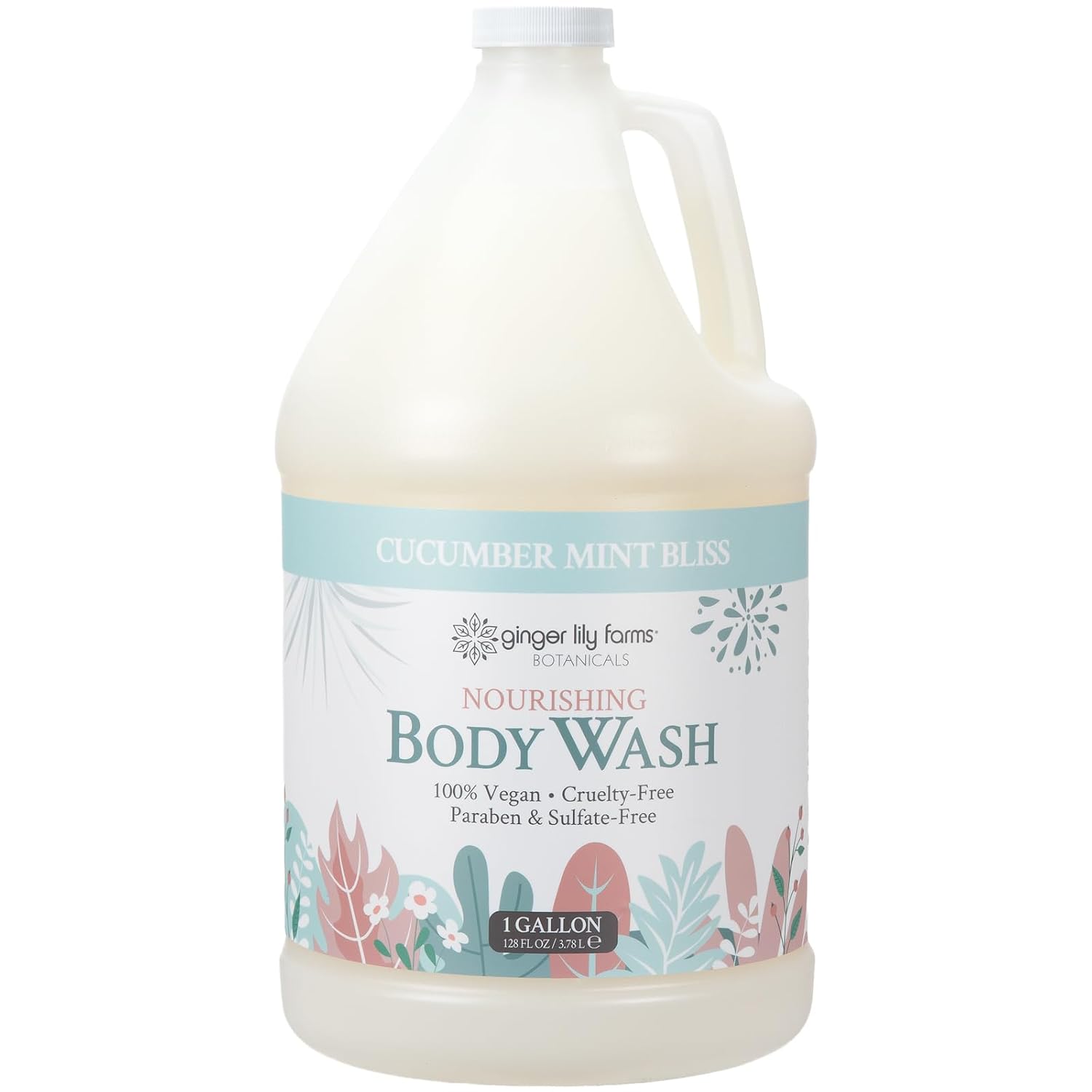 Ginger Lily Farms 1 gal Nourishing Body Wash, Citrus Blend Scent | for Hands, Body & Hair, Moisturizing Wash, Salon Wash, Spa Cleanser, Salon & Spa Essentials, Manicure & Pedicure Supplies