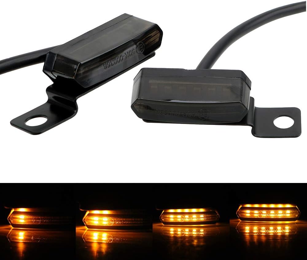 2PCS 12V Universal Motorcycle Mini Flowing LED Turn Signal Blinkers