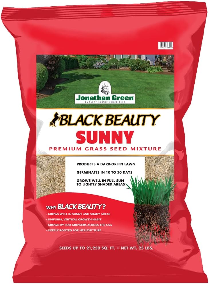 Jonathan Green (10895) Black Beauty Sunny Grass Seed - Cool Season Lawn Seed (1 lb)