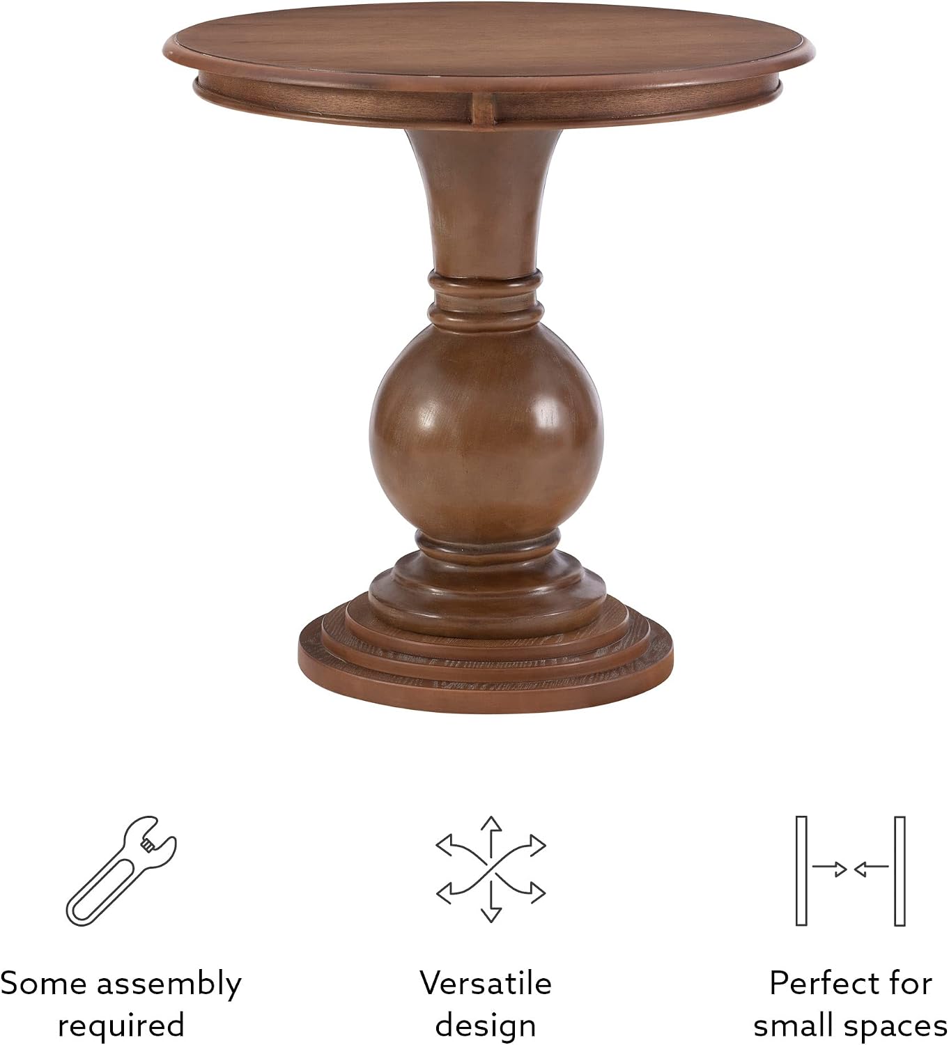 Powell 809-350 Espresso Round Accent Table 26"L x 26"W x 26"H