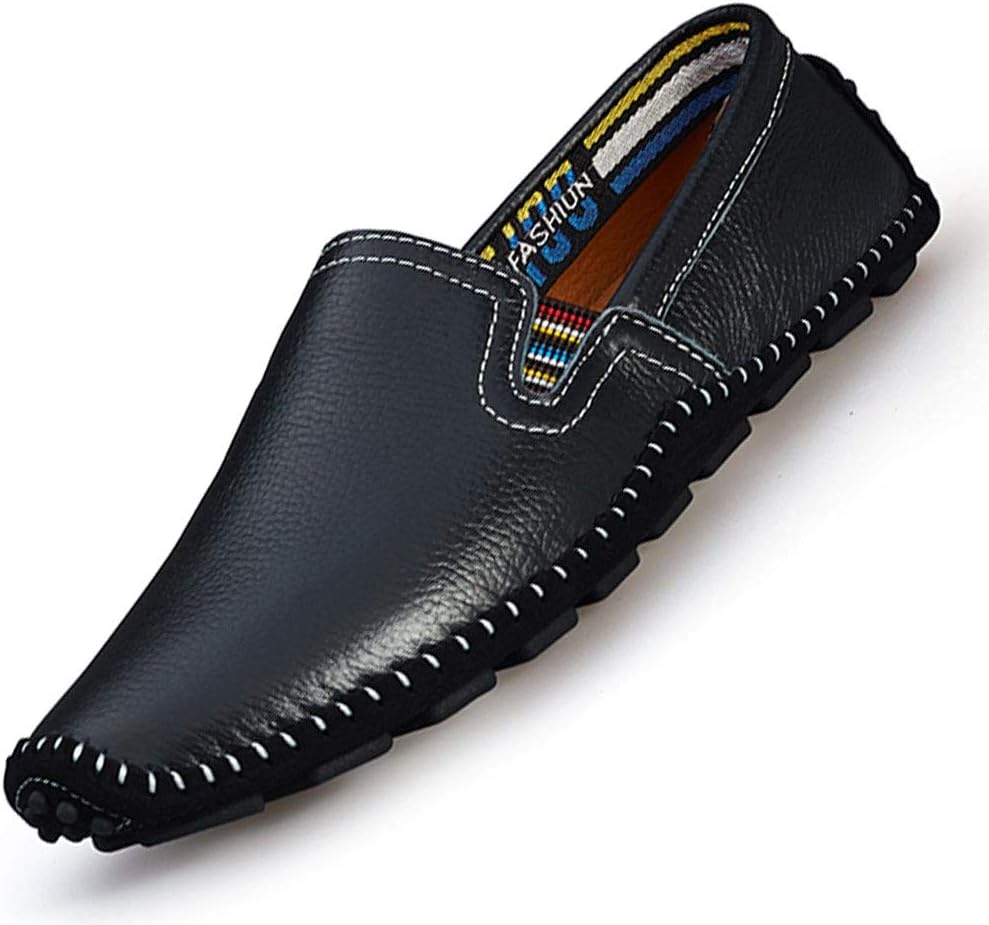 Men's Driving Shoes Leather Slipper Casual Slip on Loafers | Top Grain Leather Upper, Moccasin Toe, Slip-on, Traction Rubber Outsole, Mens Dress Shoes, Mens Casual Loafers
